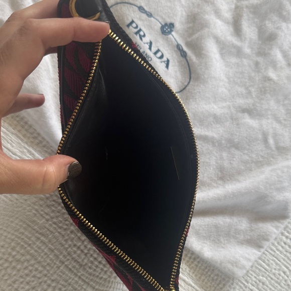 Prada Black and Red Triangle Clutch - Picture 8 of 8